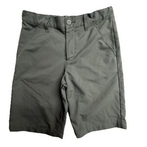 Cat & Jack Boys Gray Uniform Shorts Size 12 School Chino Flat Front Pockets
